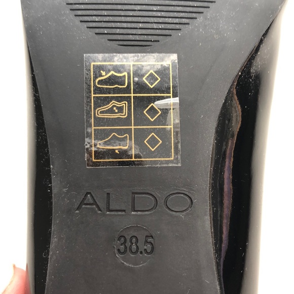 Aldo Black Patent pointy toe flats size 38.5 - Picture 5 of 8